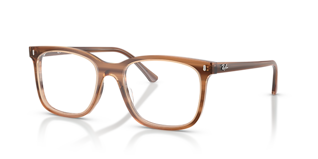 RB5446 Striped Brown AcetateEyeglass Frames for Glasses Direct, Angle View