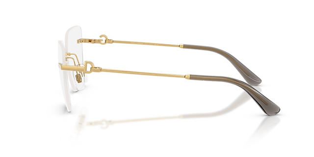 DG1363 Gold MetalEyeglass Frames for Glasses Direct, Side View