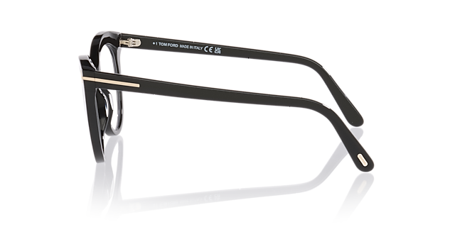 FT6091-B Black Shiny AcetateEyeglass Frames for Glasses Direct, Side View