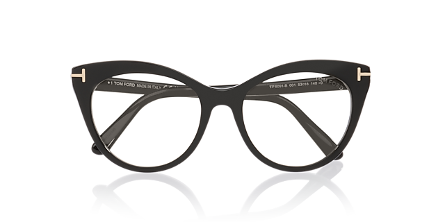 FT6091-B Black Shiny AcetateEyeglass Frames for Glasses Direct, Closed View
