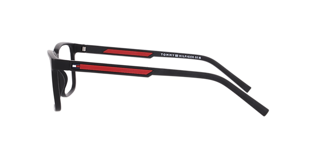 TH 2206 Black Red PlasticEyeglass Frames for Glasses Direct, Side View