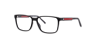 TH 2206 Black Red PlasticEyeglass Frames for Glasses Direct, Angle View
