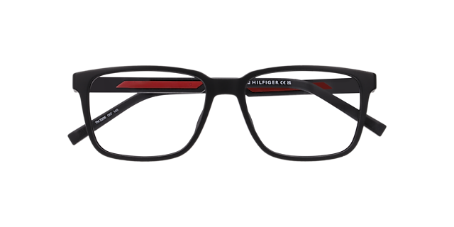TH 2206 Black Red PlasticEyeglass Frames for Glasses Direct, Closed View
