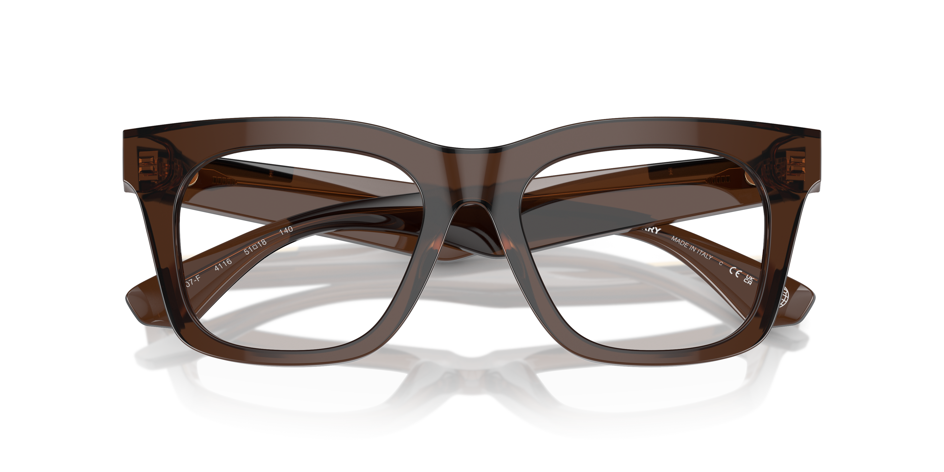 BE2407F Brown AcetateEyeglass Frames for Glasses Direct, Closed View