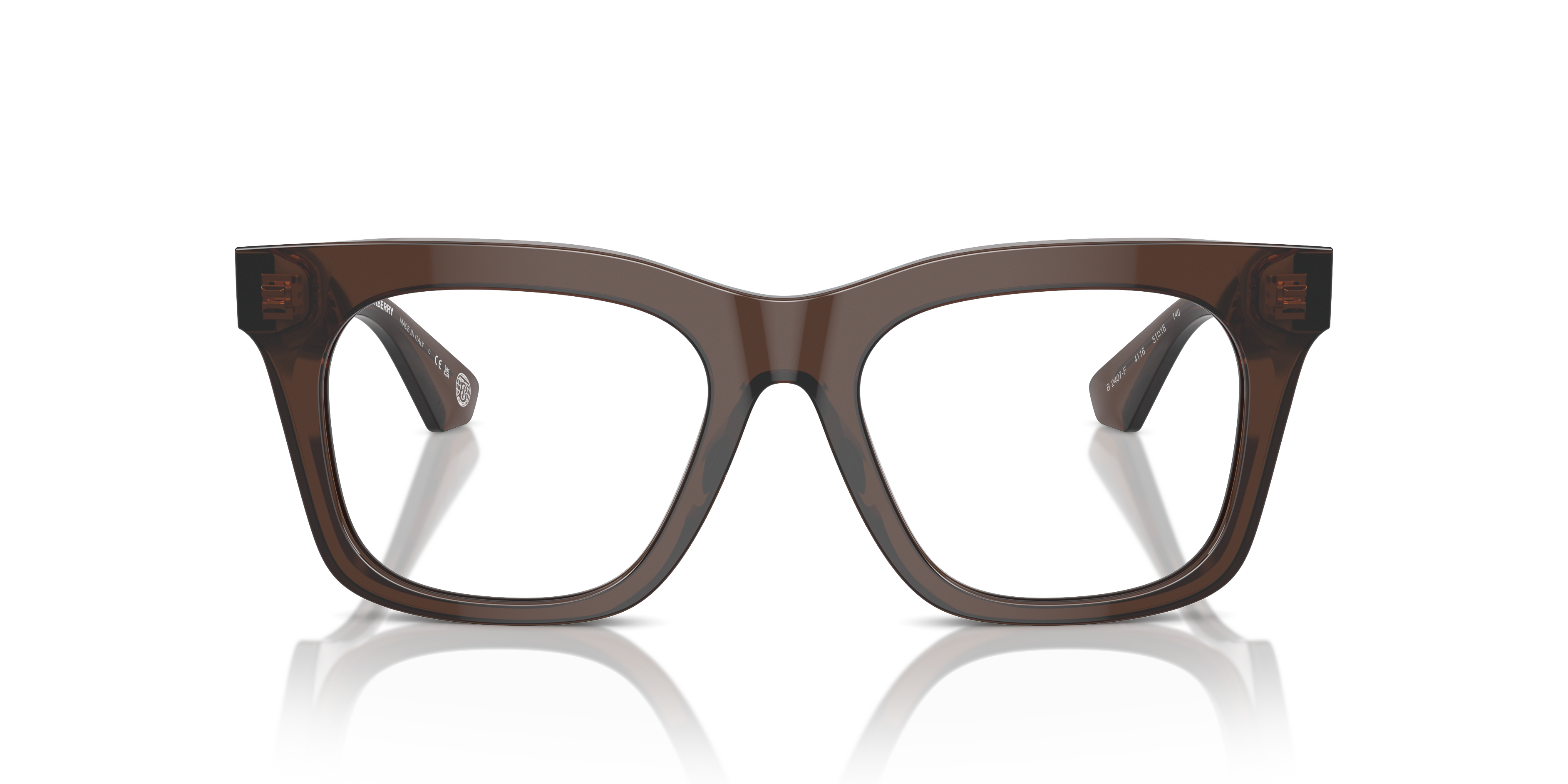 BE2407F Brown AcetateEyeglass Frames for Glasses Direct, Front View