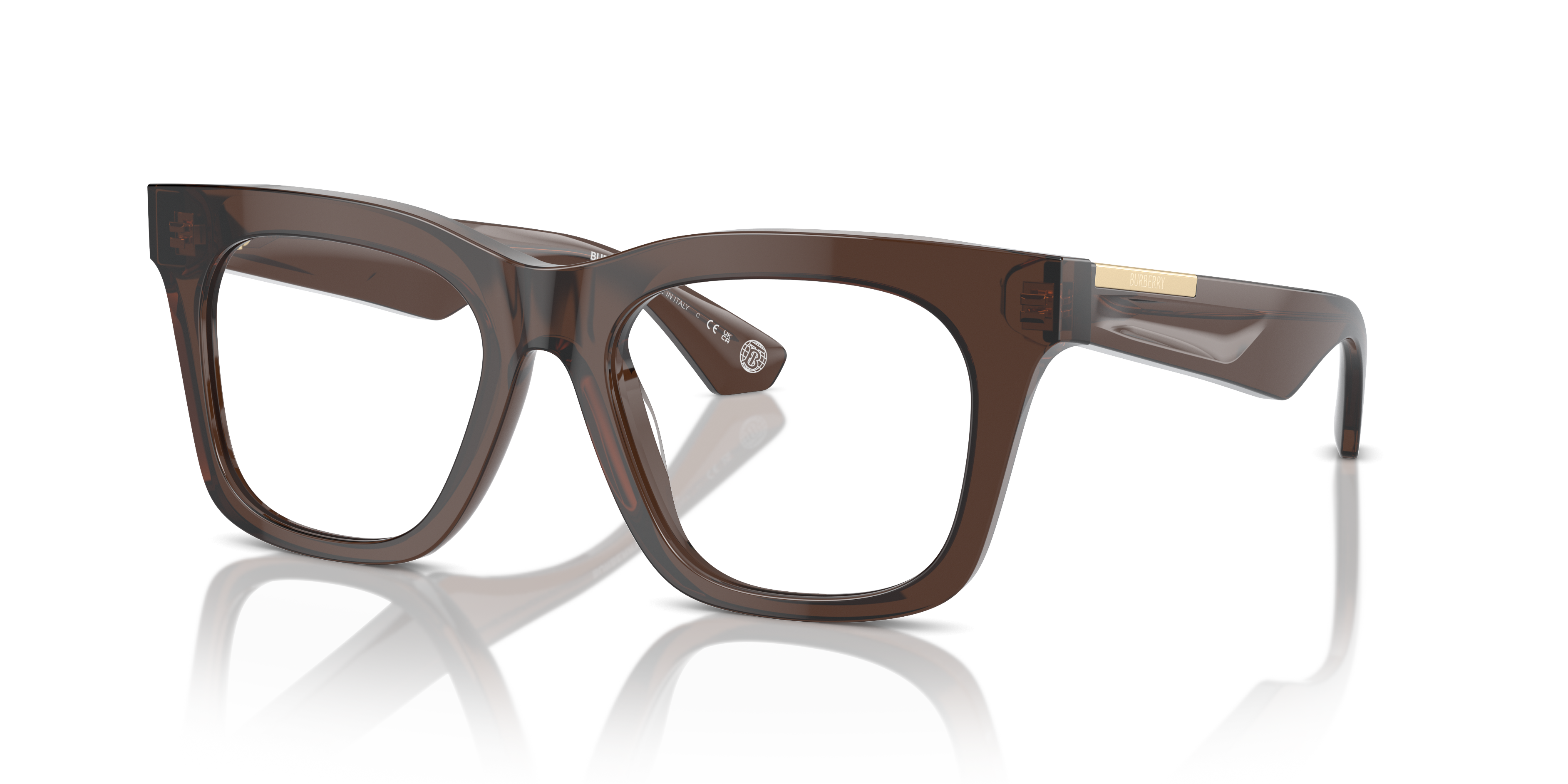 BE2407F Brown AcetateEyeglass Frames for Glasses Direct, Angle View