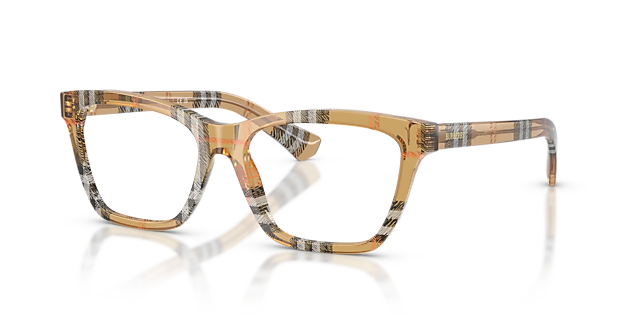 BE2440 Check Sand AcetateEyeglass Frames for Glasses Direct, Angle View