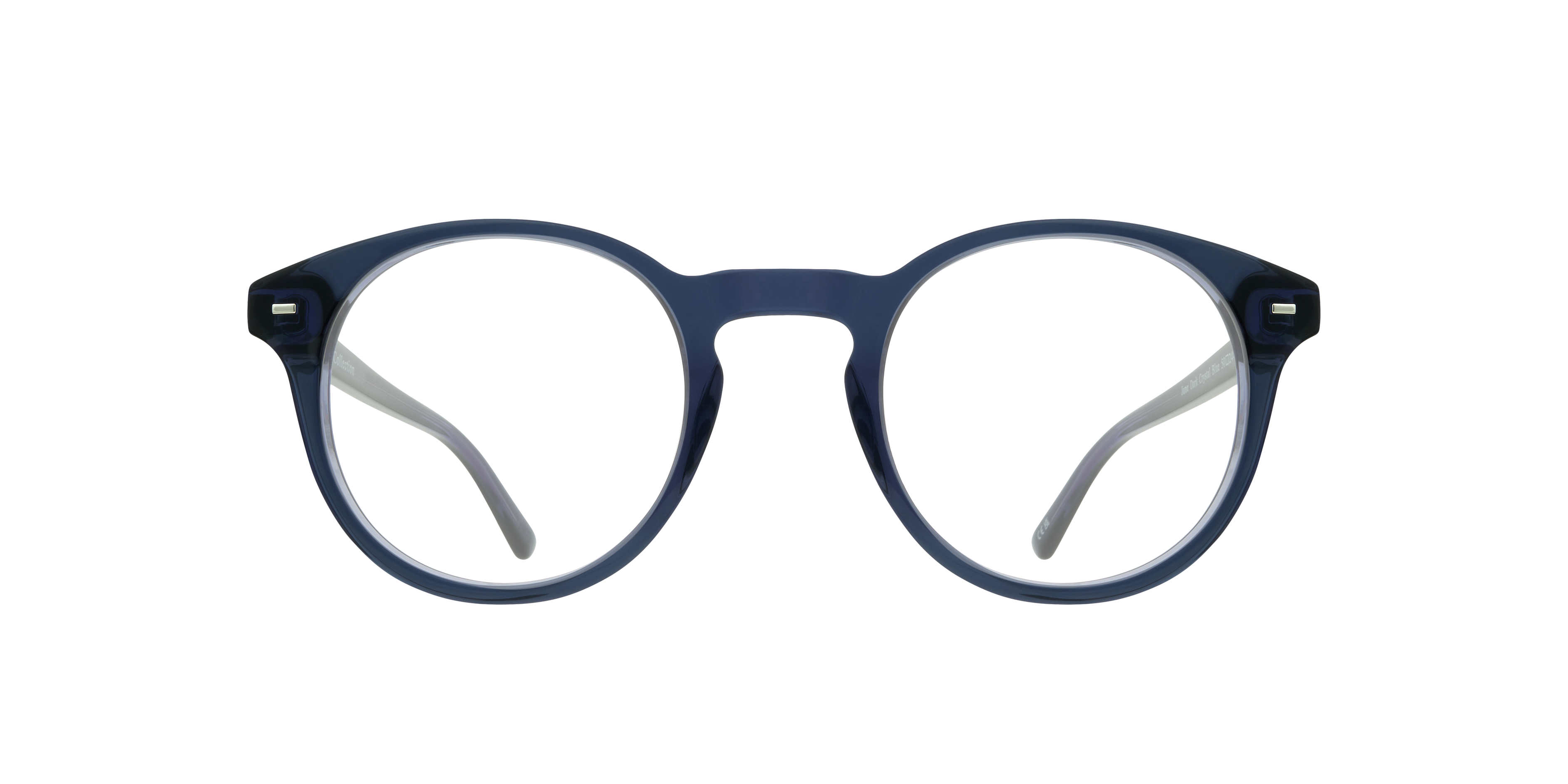 June Dark Crystal Blue AcetateEyeglass Frames for Glasses Direct, Front View