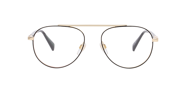 LV 1099 Gold Black MetalEyeglass Frames for Glasses Direct, Front View