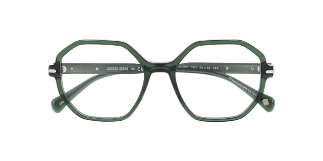New Barnet Transparent Green AcetateEyeglass Frames for Glasses Direct, Closed View
