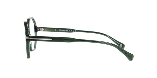 New Barnet Transparent Green AcetateEyeglass Frames for Glasses Direct, Side View