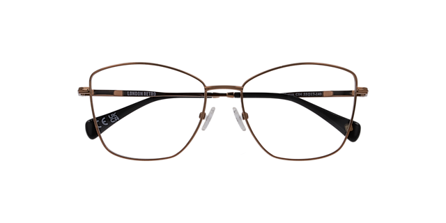 Merton Brown MetalEyeglass Frames for Glasses Direct, Closed View