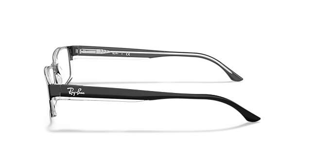 RB5114 Black On Transparent AcetateEyeglass Frames for Glasses Direct, Side View