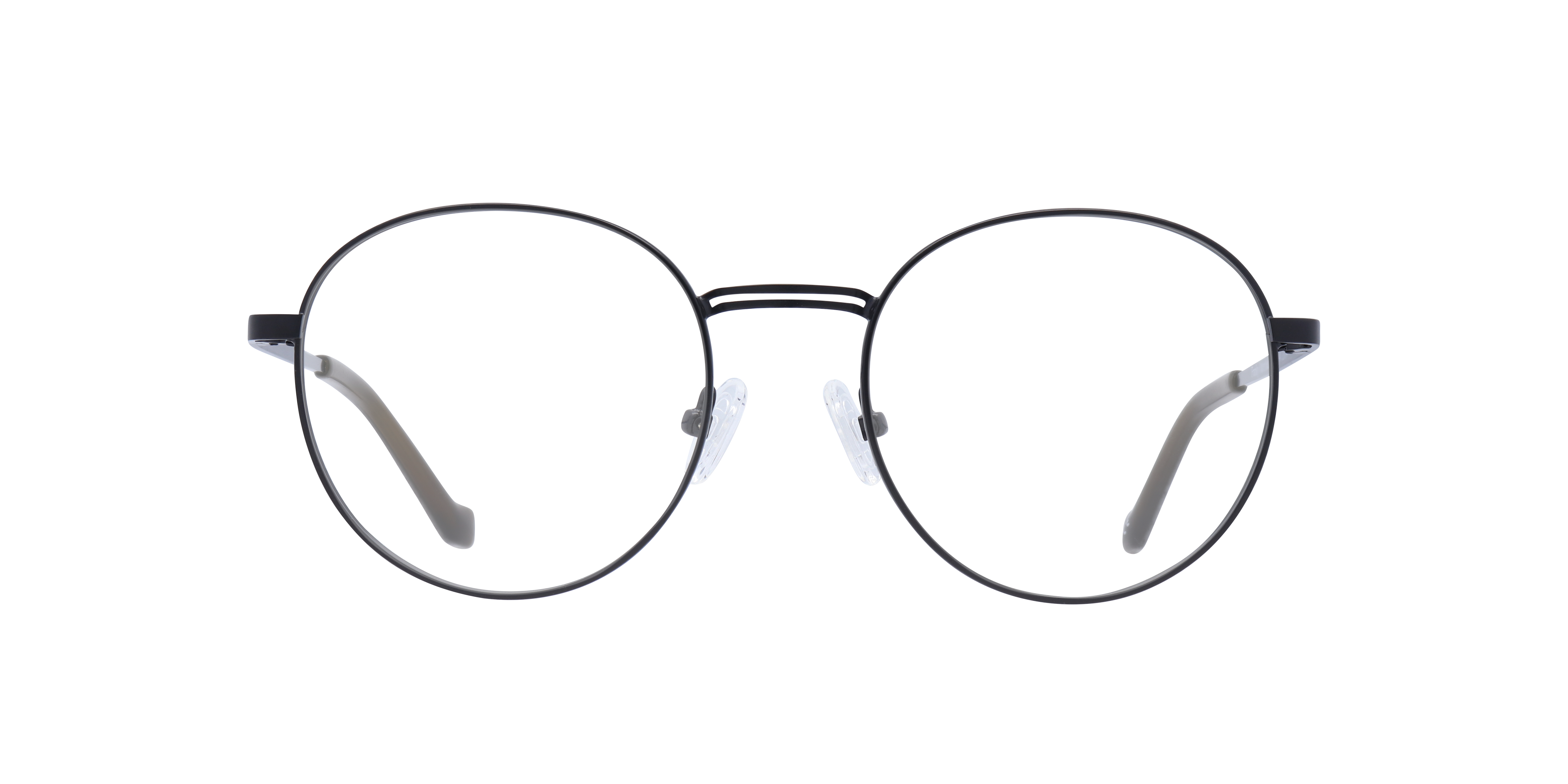 Franky Matte Black MetalEyeglass Frames for Glasses Direct, Front View
