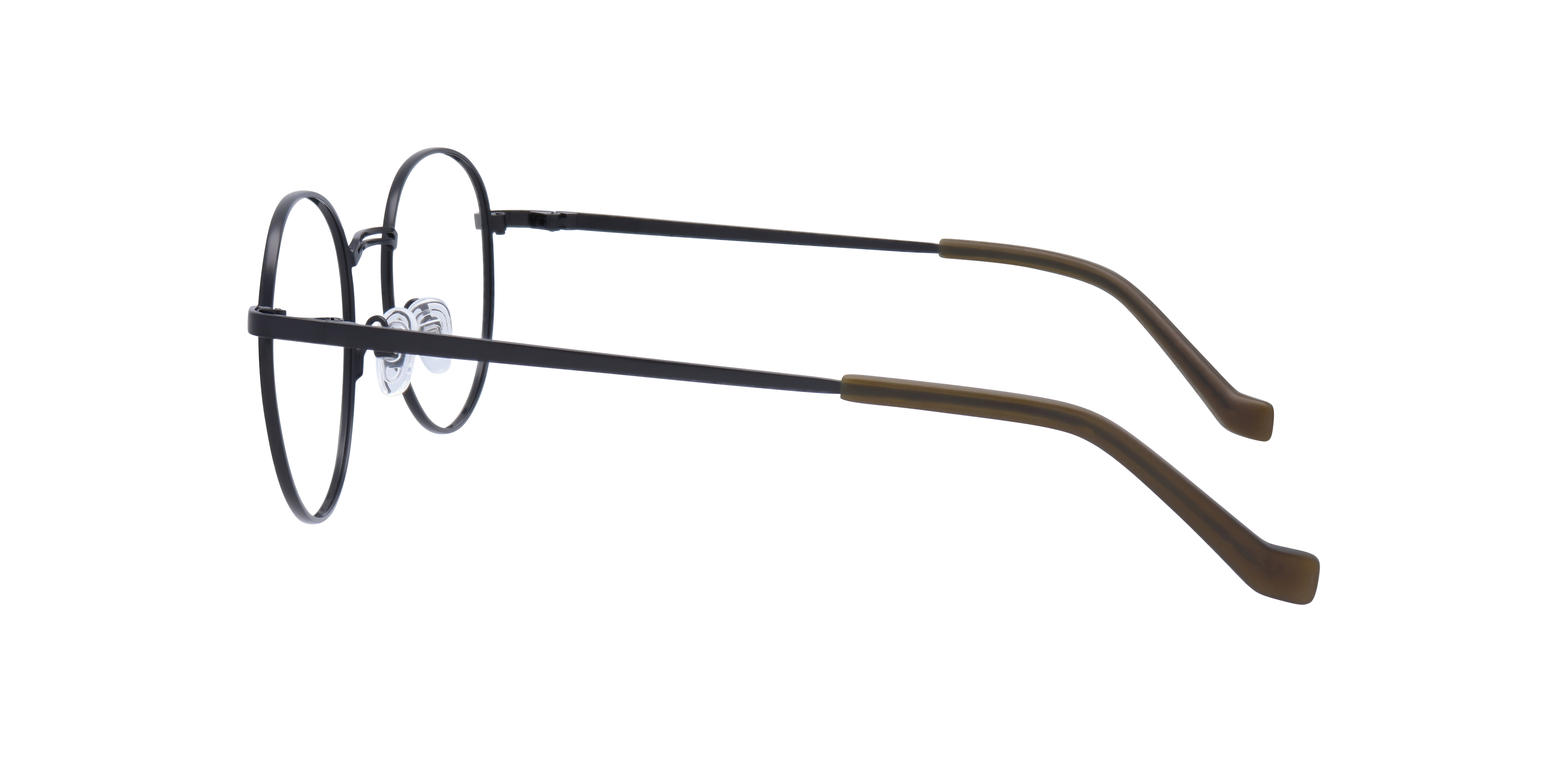 Franky Matte Black MetalEyeglass Frames for Glasses Direct, Side View
