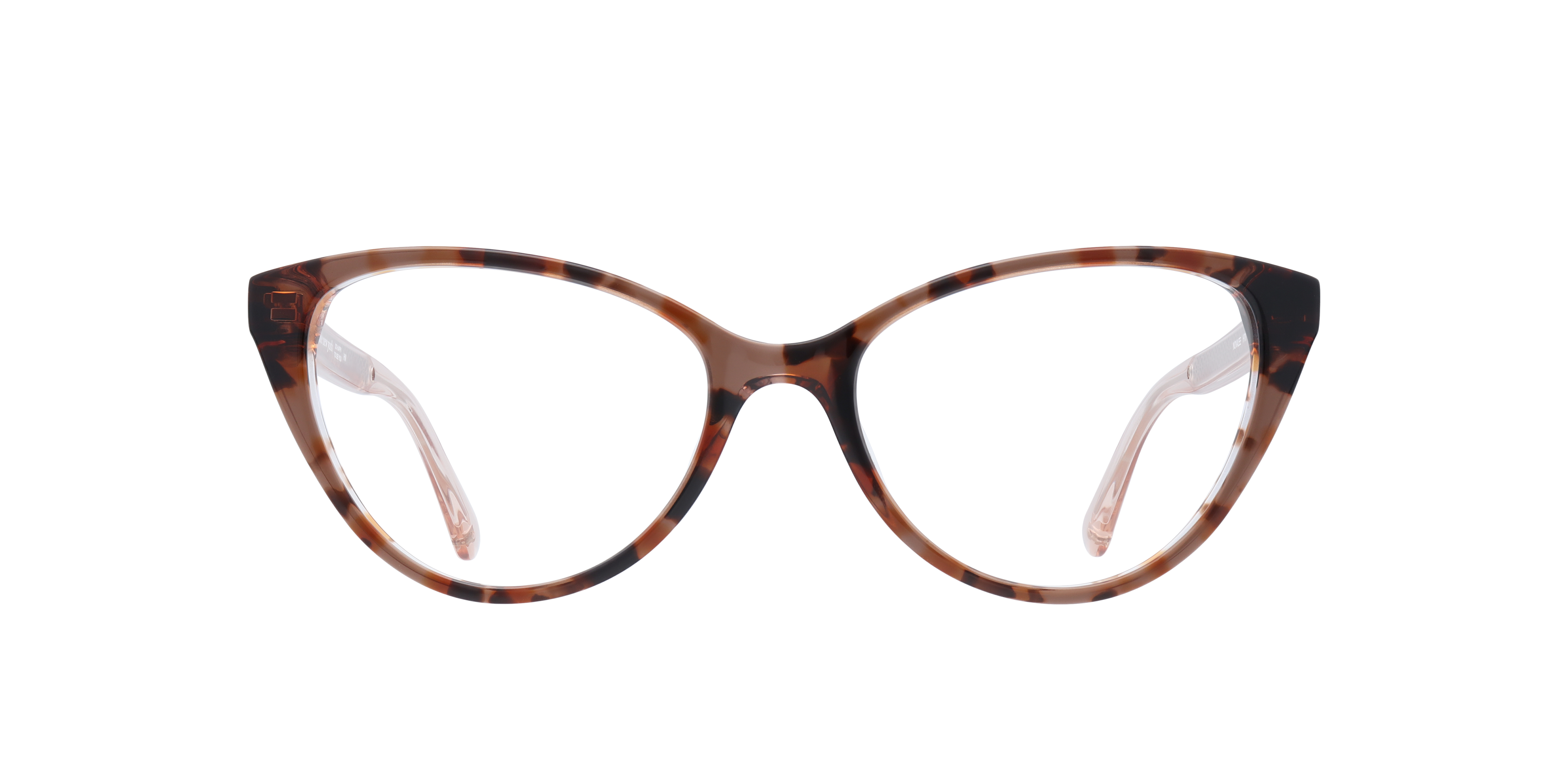 Novalee Tortoise Pink PlasticEyeglass Frames for Glasses Direct, Front View