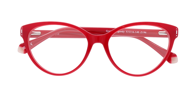 Greta Burgundy AcetateEyeglass Frames for Glasses Direct, Closed View