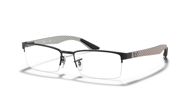 RB8412 Black MetalSunglass Frames for Glasses Direct, Angle View