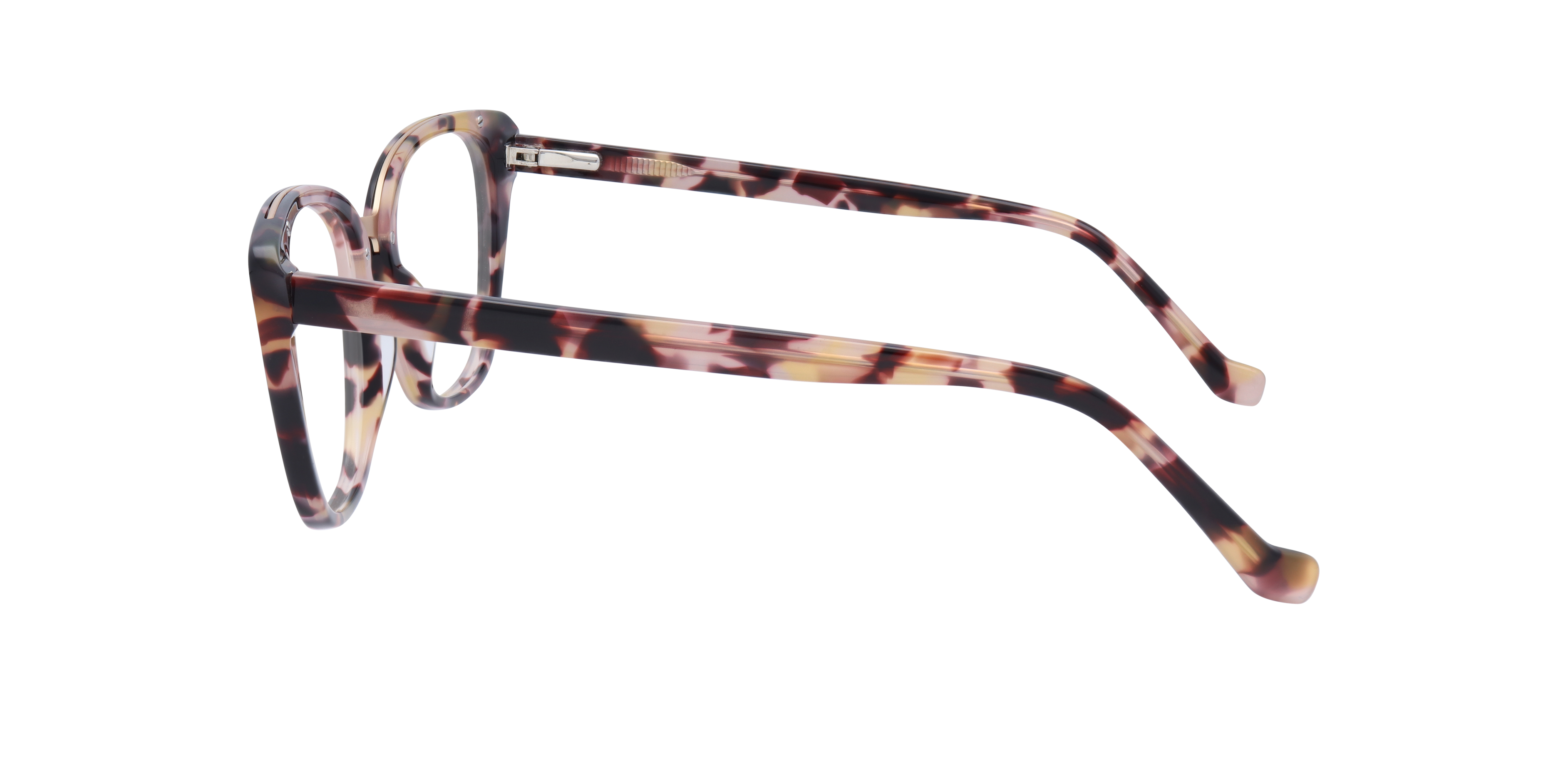 Faith Nude Havana AcetateEyeglass Frames for Glasses Direct, Side View