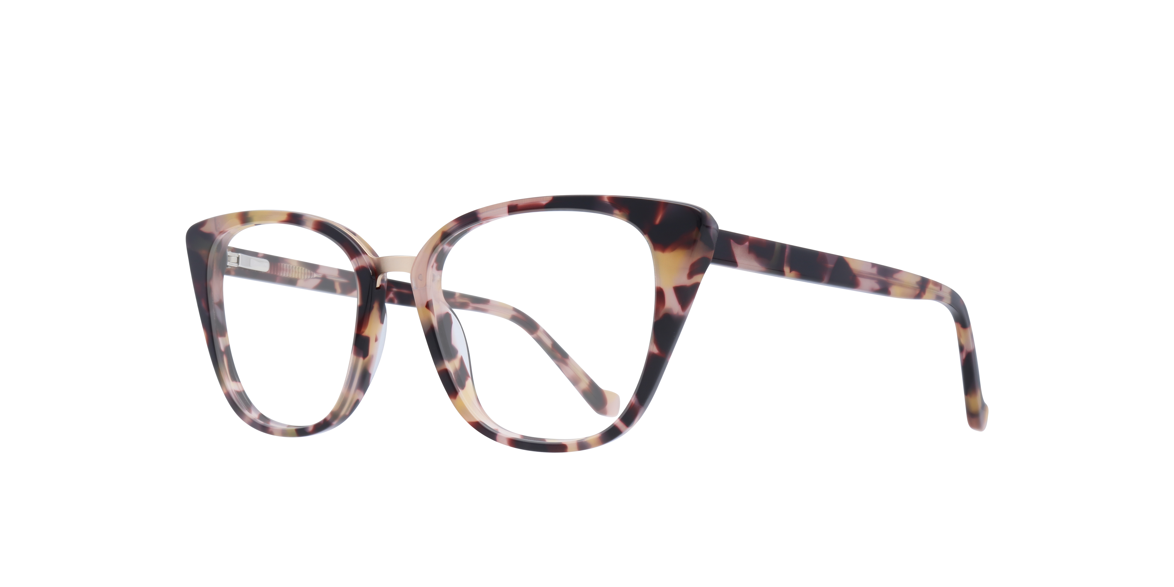 Faith Nude Havana AcetateEyeglass Frames for Glasses Direct, Angle View