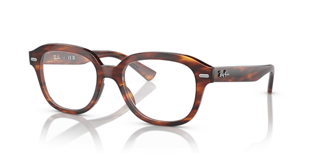 RB7215 Striped Havana PlasticEyeglass Frames for Glasses Direct, Angle View