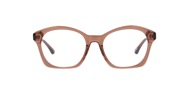 Monica Crystal Brown AcetateEyeglass Frames for Glasses Direct, Front View