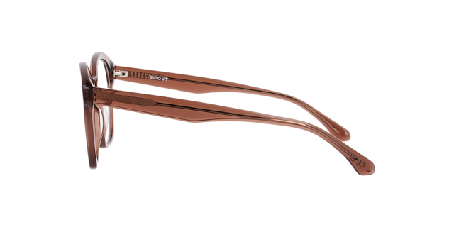 Monica Crystal Brown AcetateEyeglass Frames for Glasses Direct, Side View