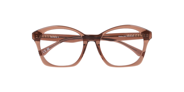 Monica Crystal Brown AcetateEyeglass Frames for Glasses Direct, Closed View