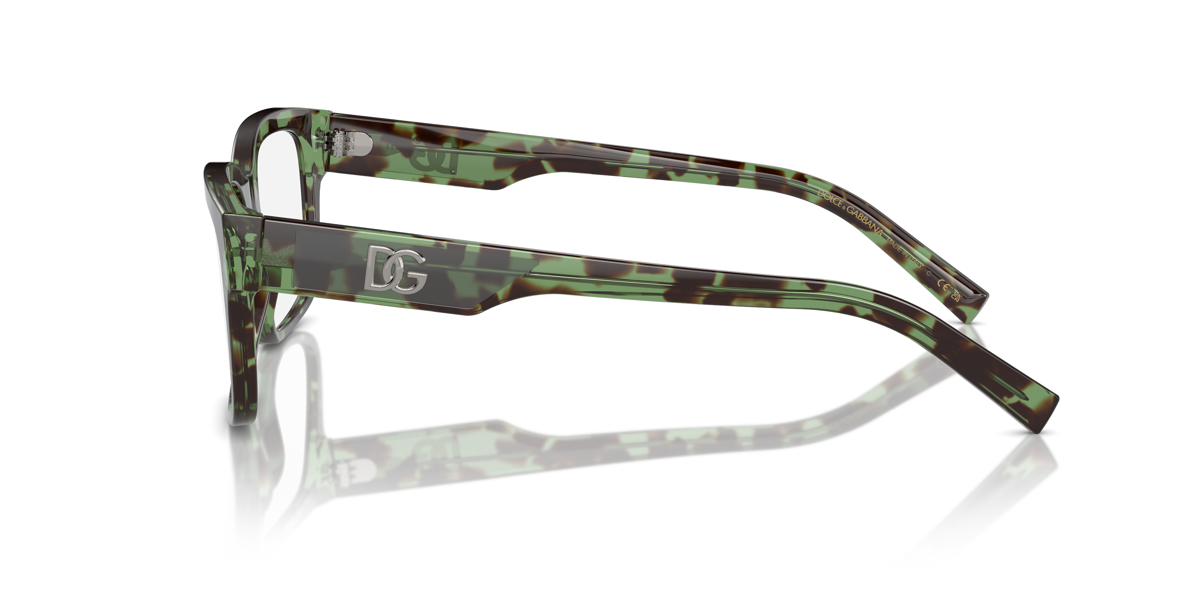 DG3352 Havana Green AcetateEyeglass Frames for Glasses Direct, Side View