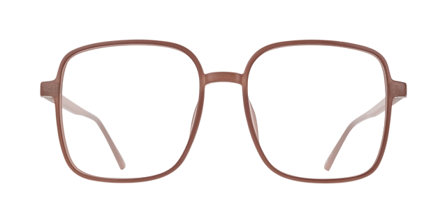 Hannah Milky Brown PlasticEyeglass Frames for Glasses Direct, Front View