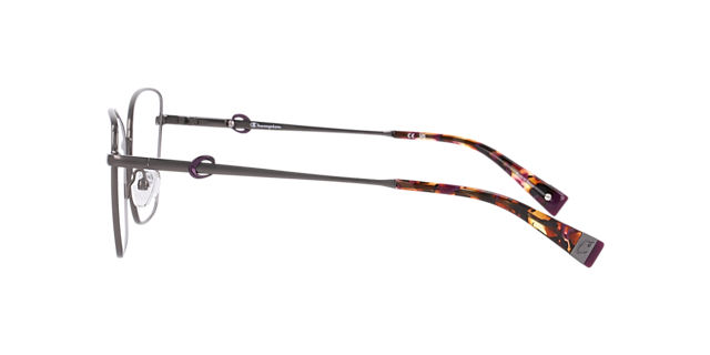 Cubea Gunmetal MetalEyeglass Frames for Glasses Direct, Side View