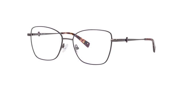 Cubea Gunmetal MetalEyeglass Frames for Glasses Direct, Angle View