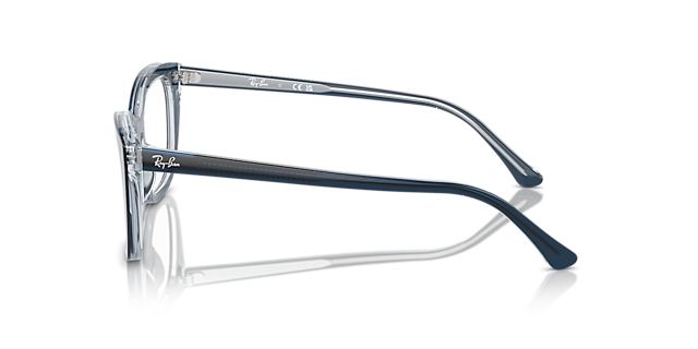 RB5433 Blue On Transparent Blue AcetateEyeglass Frames for Glasses Direct, Side View