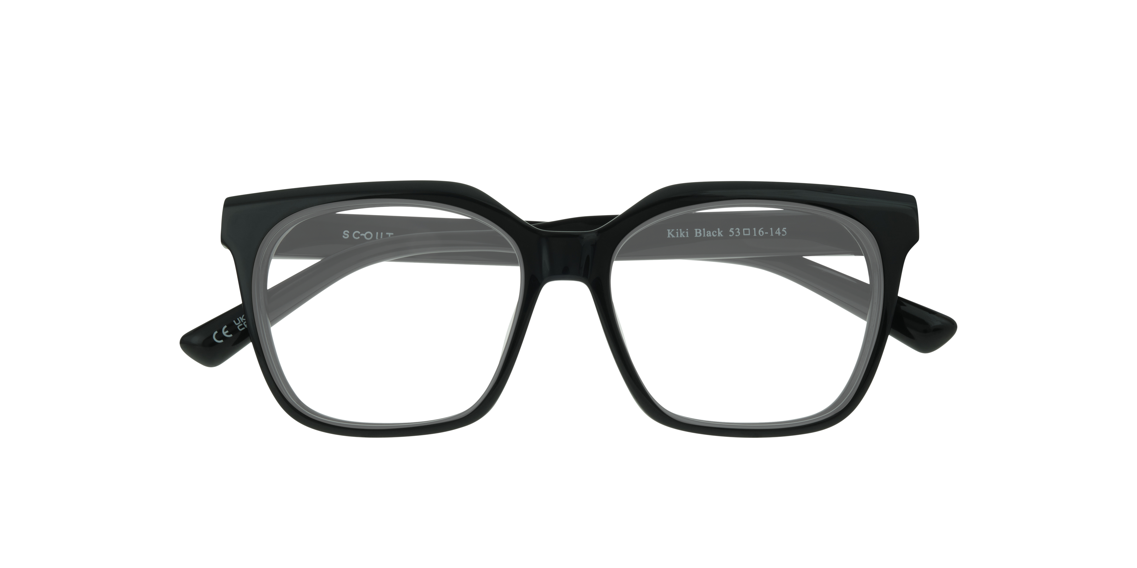 Kiki Black AcetateEyeglass Frames for Glasses Direct, Closed View