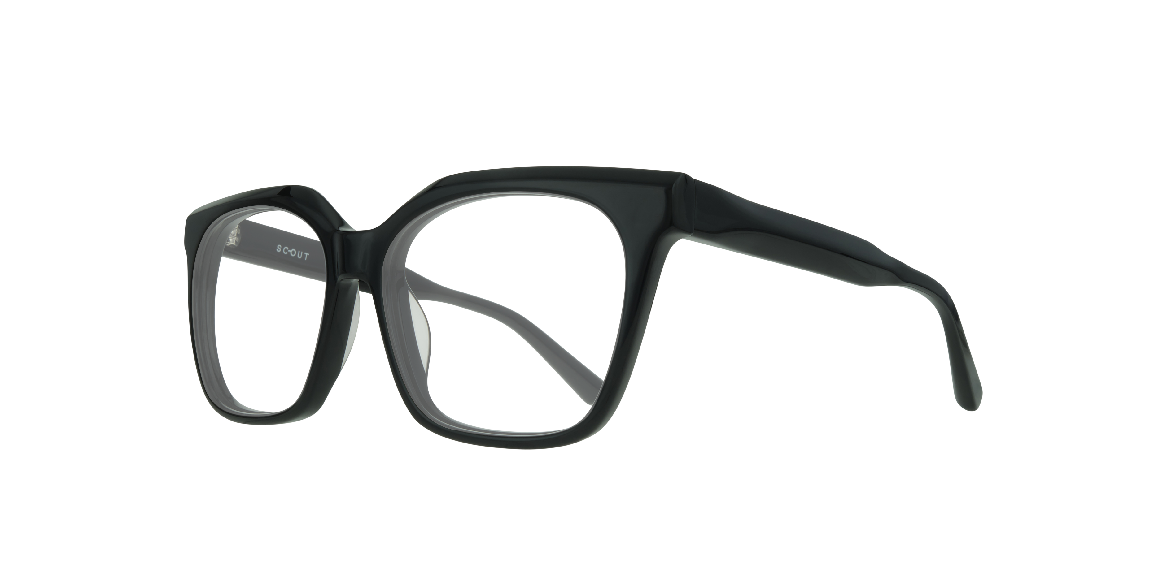 Kiki Black AcetateEyeglass Frames for Glasses Direct, Angle View