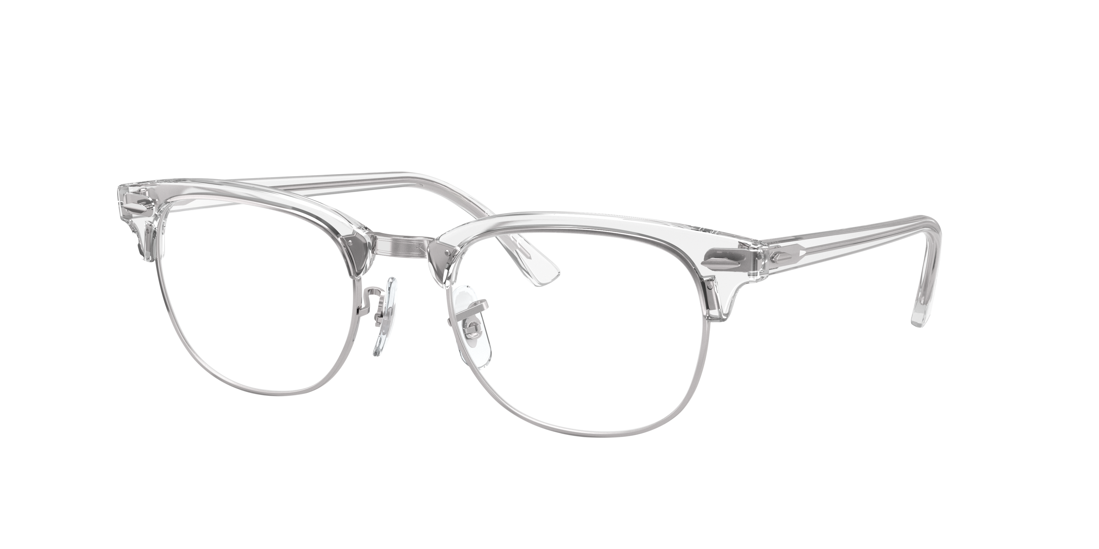 RB5154 White Transparent AcetateEyeglass Frames for Glasses Direct, Angle View