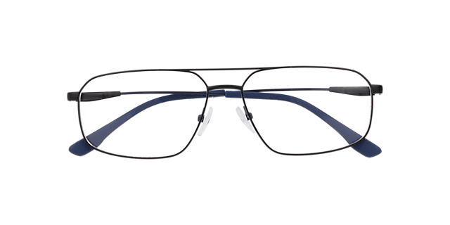 Nb4204 Black Blue MetalEyeglass Frames for Glasses Direct, Closed View