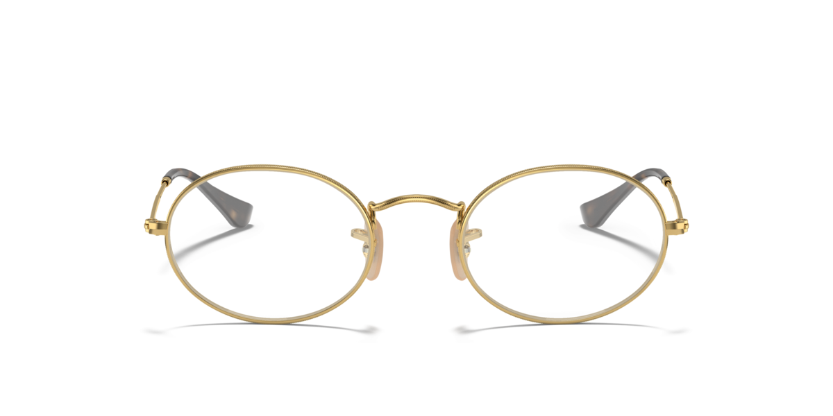 Ray-Ban Unisex Arista Gold,Gunmetal Arista Gold Oval Metal Eyeglasses Online - Full Rim - Oval Optics Small