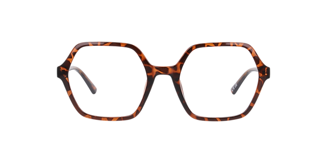 Molly Havana Brown PlasticEyeglass Frames for Glasses Direct, Front View