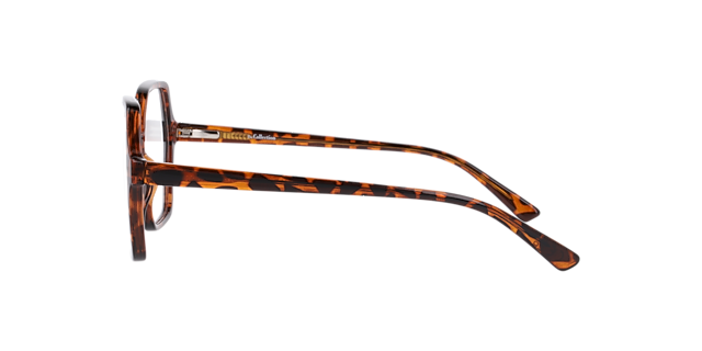 Molly Havana Brown PlasticEyeglass Frames for Glasses Direct, Side View
