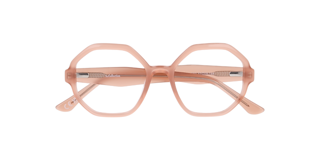 Mabel Milky Light Brown AcetateEyeglass Frames for Glasses Direct, Closed View