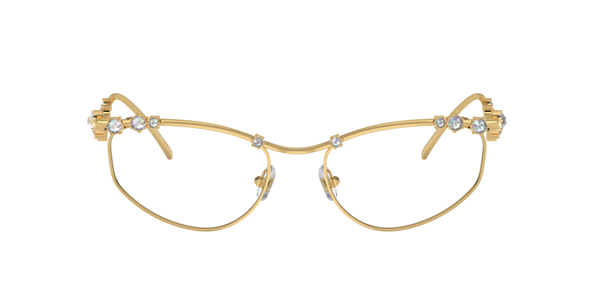 Swarovski Women's Gold Irregular Metal Eyeglasses Online - Full Rim - Sk1015