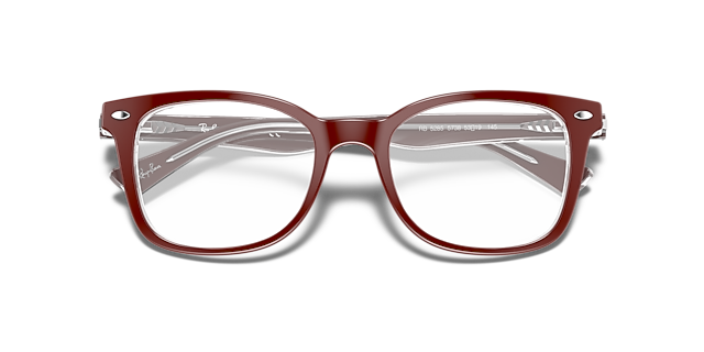 RB5285 Bordeaux On Transparent AcetateEyeglass Frames for Glasses Direct, Closed View
