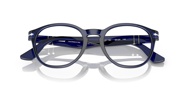 PO3284V Blue AcetateEyeglass Frames for Glasses Direct, Closed View