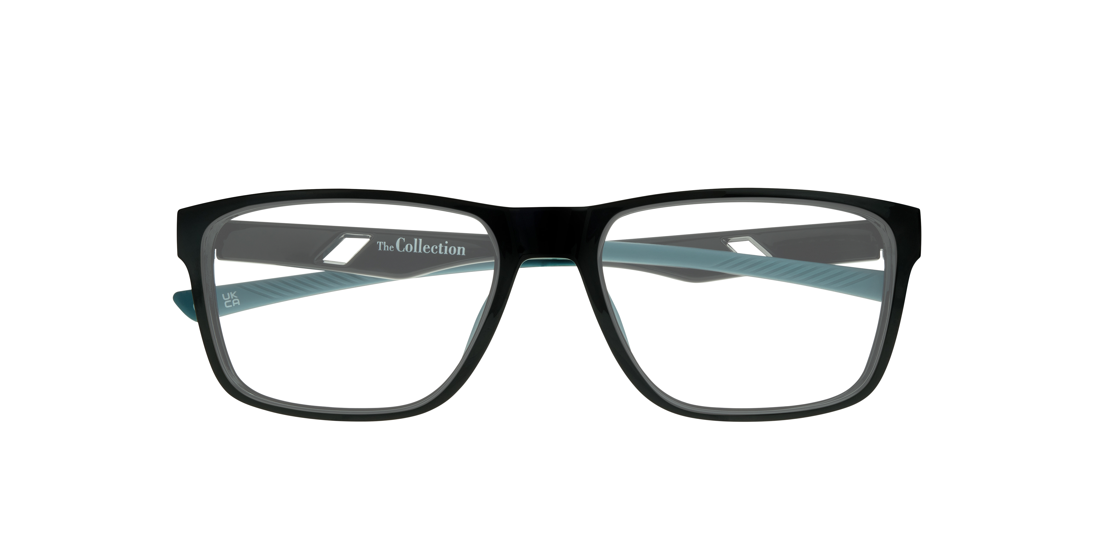 Kane Black PlasticSunglass Frames for Glasses Direct, Closed View