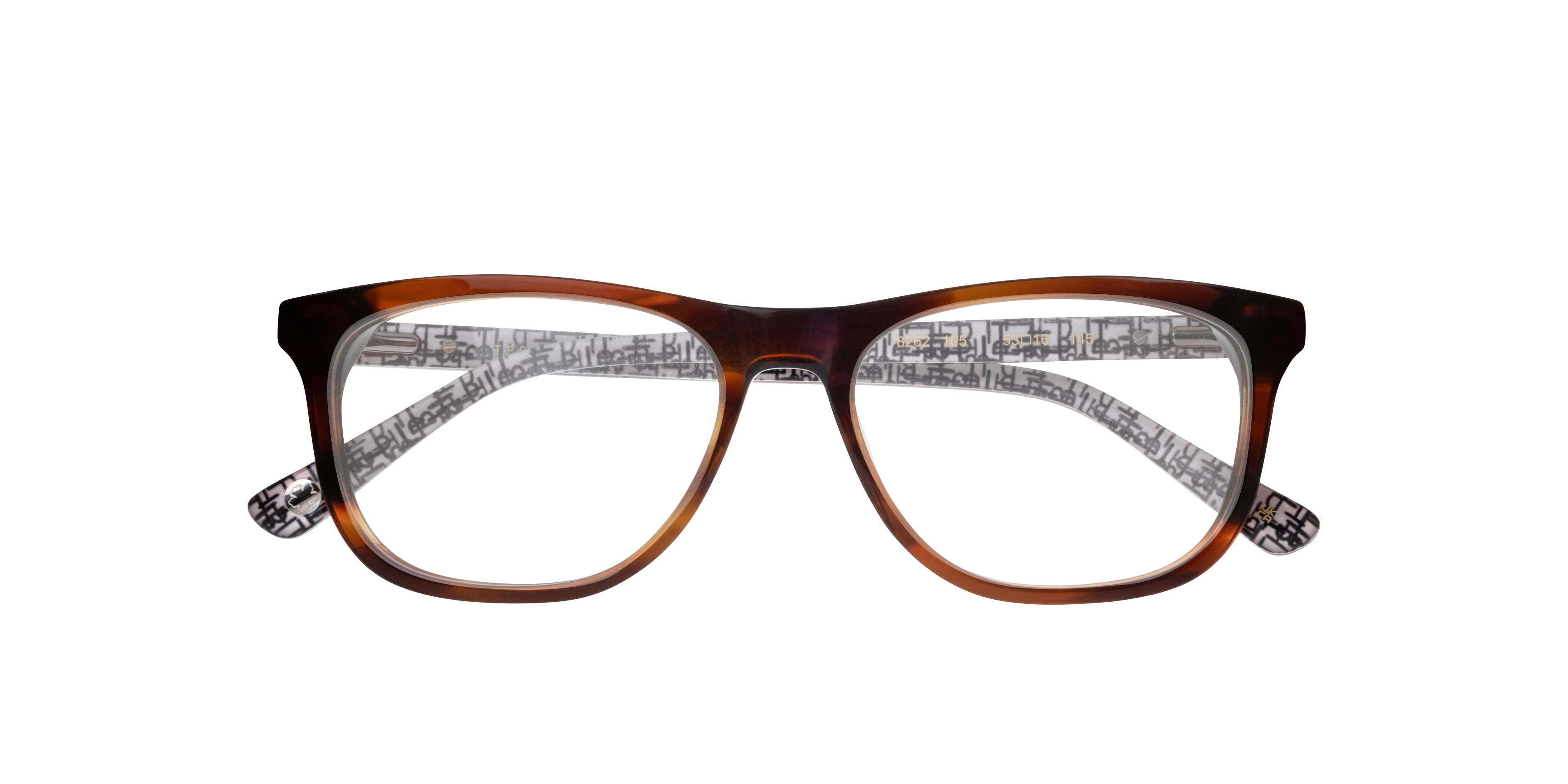 TB8262 Brown AcetateEyeglass Frames for Glasses Direct, Closed View