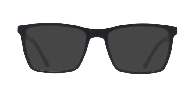 Brad Matte Black  &  Red PlasticEyeglass Frames for Glasses Direct, with Tinted Lenses