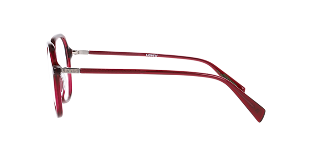 LV 1098 Red AcetateEyeglass Frames for Glasses Direct, Side View