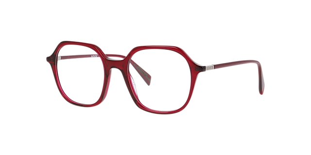 LV 1098 Red AcetateEyeglass Frames for Glasses Direct, Angle View