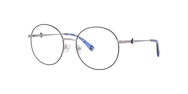 Cureal Black MetalEyeglass Frames for Glasses Direct, Angle View